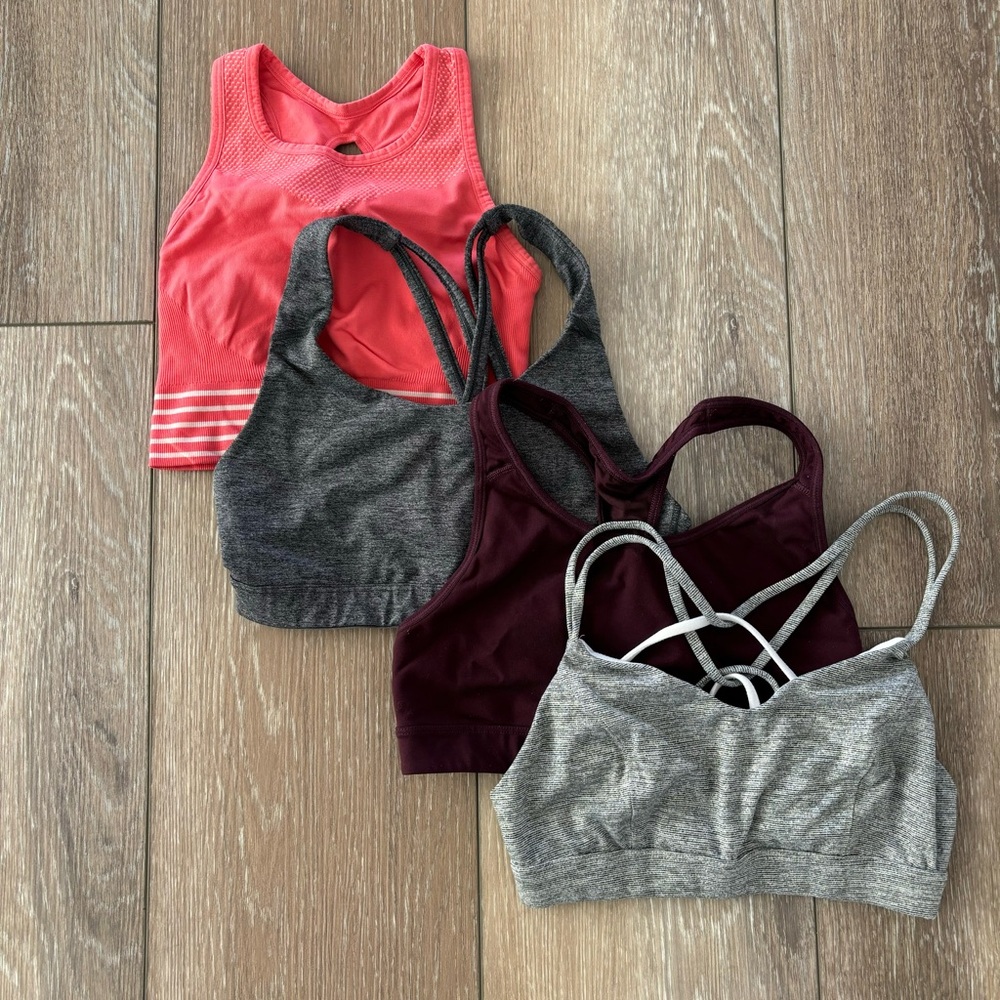 SET OF FOUR (4) - Size Small Sports Bra Bundle